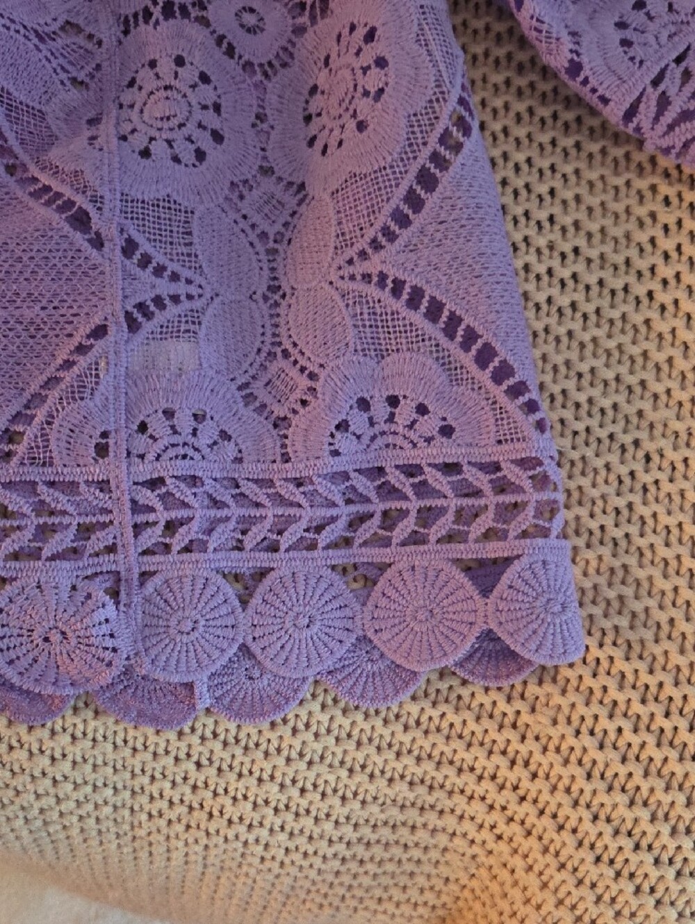 Rabbit Rabbit Rabbit Lavender Crochet Lace Top - Picture 5 of 5
